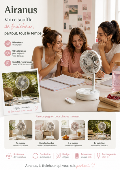 Ventilateur Portable – Fraîcheur Instantanée Où Que Vous Soyez
