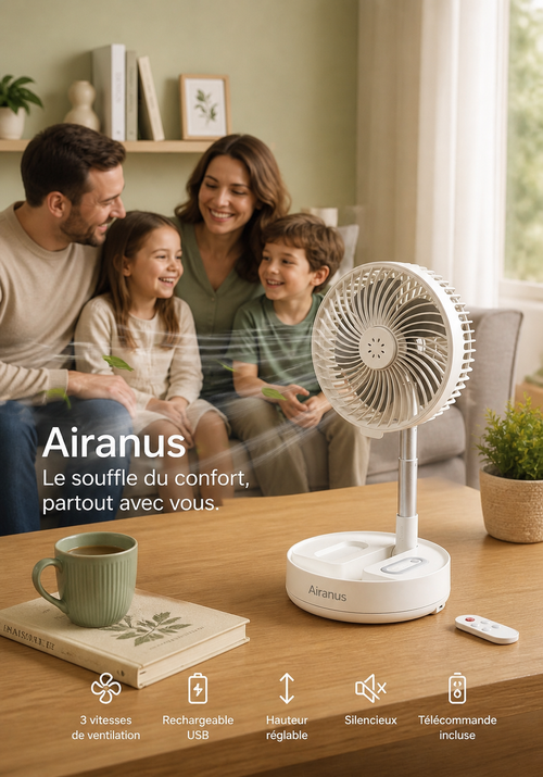 Ventilateur Portable – Fraîcheur Instantanée Où Que Vous Soyez